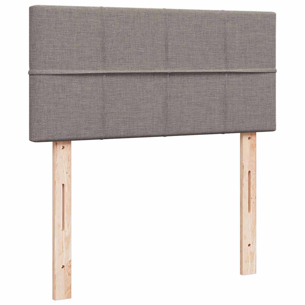 ottoman seng med madras 100x200 cm stof gråbrun
