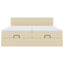 osmannisk sengeramme med madrasser 160x200 cm stof cremefarvet