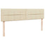 osmannisk sengeramme med madrasser 160x200 cm stof cremefarvet