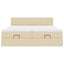osmannisk sengeramme med madrasser 160x200 cm stof cremefarvet