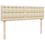 osmannisk sengeramme med madrasser 160x200 cm stof cremefarvet