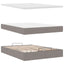 Ottoman seng med madras & LEDs Taupe 140x200 cm Stof