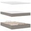Ottoman seng med madras & LEDs Taupe 140x200 cm Stof