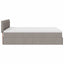 Ottoman seng med madras & LEDs Taupe 140x200 cm Stof
