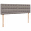 Ottoman seng med madras & LEDs Taupe 140x200 cm Stof