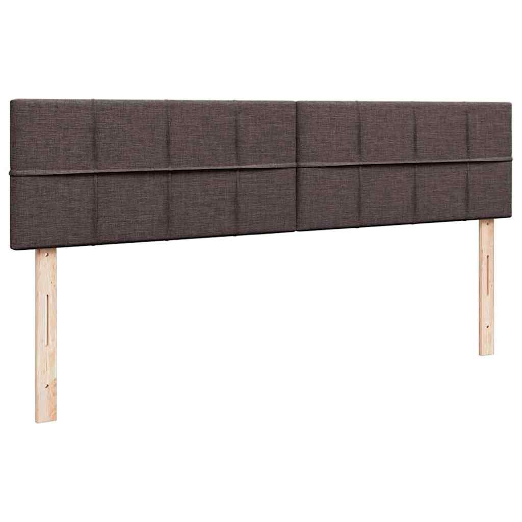 osmannisk sengeramme med madrasser 180x200 cm stof mørkebrun