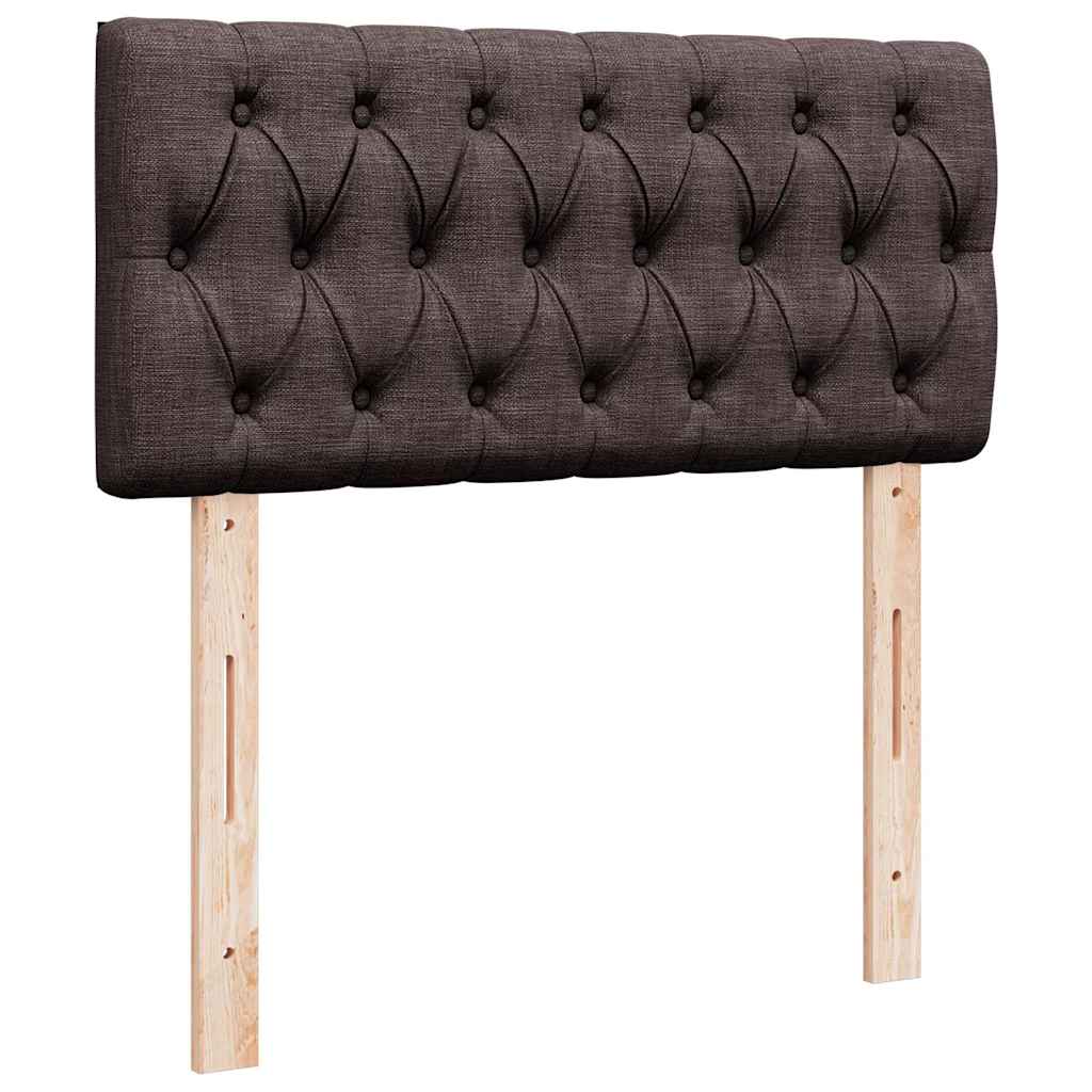 osmannisk sengeramme med madrasser 200x200 cm stof mørkebrun