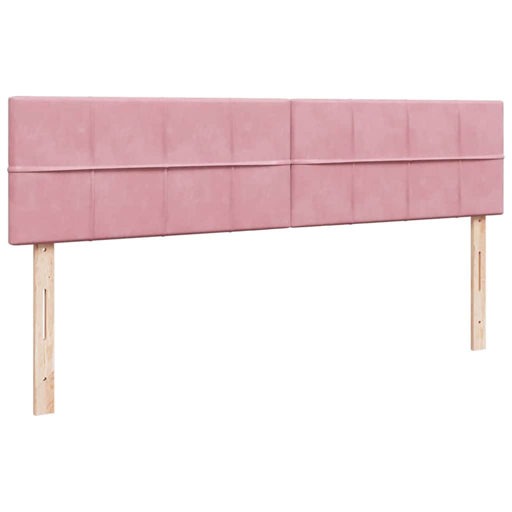 osmannisk sengeramme med madrasser 180x200 cm fløjl lyserød