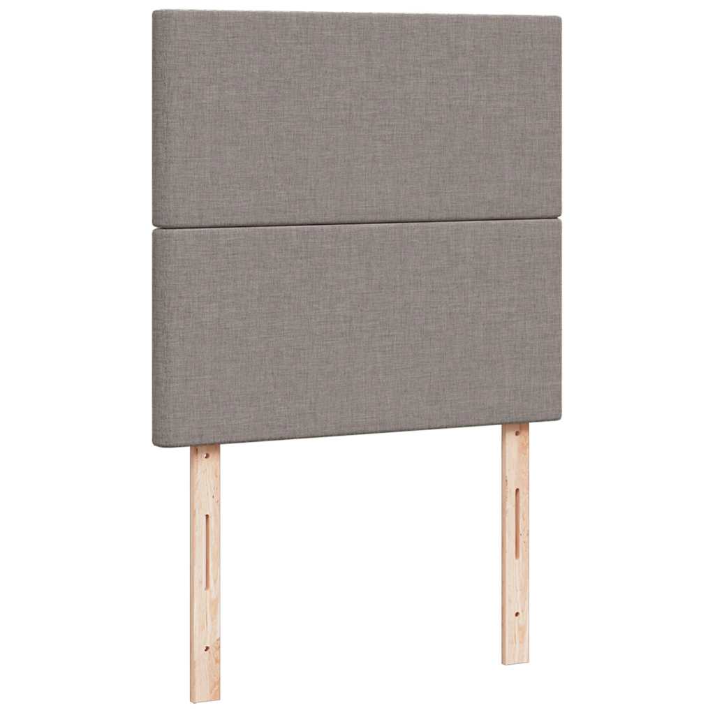 ottoman seng med madras 100x200 cm stof gråbrun