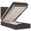 osmannisk sengeramme med madras 80x200 cm stof mørkebrun