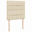 osmannisk sengeramme med madras 80x200 cm stof cremefarvet