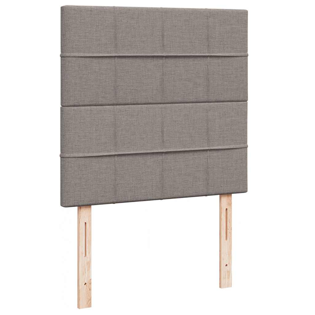 ottoman seng med madras 100x200 cm stof gråbrun
