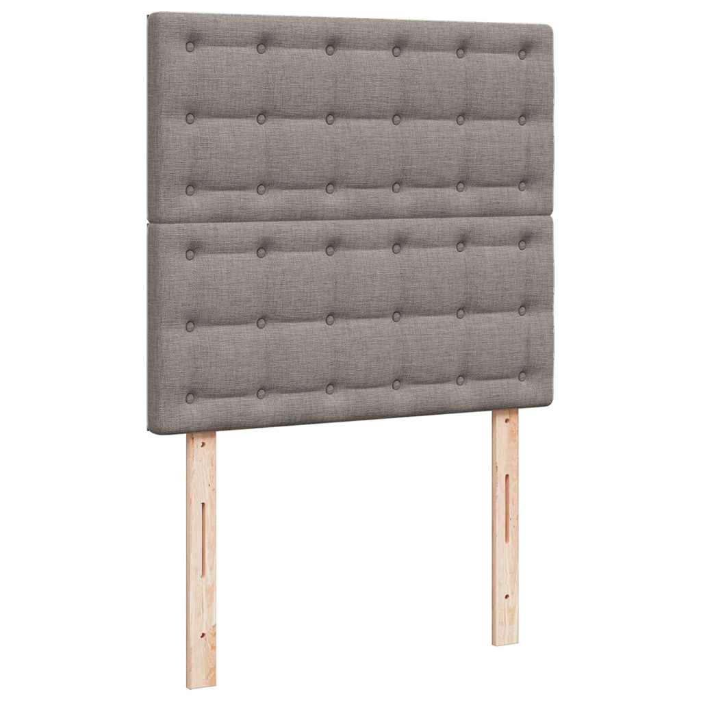 ottoman seng med madras 100x200 cm stof gråbrun