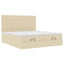 osmannisk sengeramme med madrasser 160x200 cm stof cremefarvet