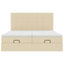 osmannisk sengeramme med madrasser 160x200 cm stof cremefarvet