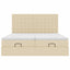 osmannisk sengeramme med madrasser 160x200 cm stof cremefarvet