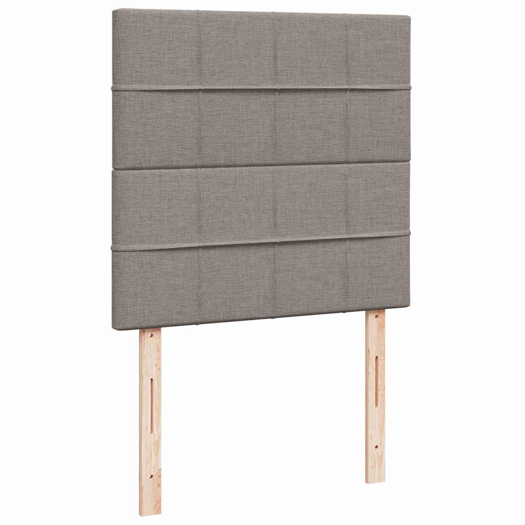 osmannisk sengeramme med madras 90x190 cm stof gråbrun
