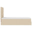 osmannisk sengeramme med madras 100x200 cm stof cremefarvet