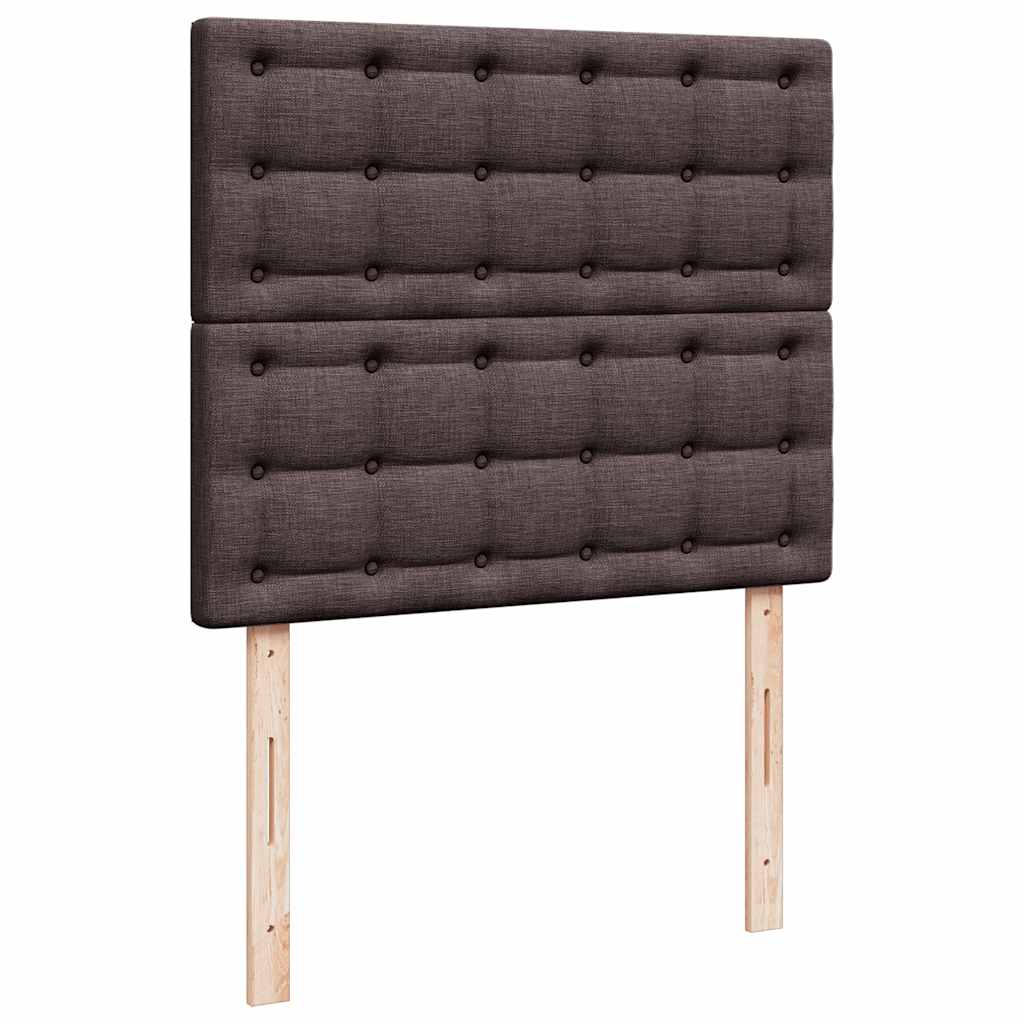 osmannisk sengeramme med madras 120x200 cm stof mørkebrun
