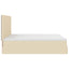 osmannisk sengeramme med madrasser 160x200 cm stof cremefarvet