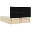 osmannisk sengeramme med madrasser 160x200 cm stof cremefarvet