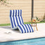 foldbar liggestol 175x54x8,5 cm oxfordstof blå og hvid