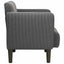 sofastol med armlæn 54 cm fløjlsstof mørkegrå