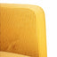 sofastol med armlæn 54 cm fløjlsstof lysegul