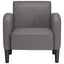 sofastol med armlæn 54 cm kunstlæder grå