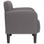 sofastol med armlæn 54 cm kunstlæder grå