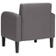 sofastol med armlæn 54 cm kunstlæder grå