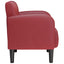 sofastol med armlæn 54 cm kunstlæder vinrød