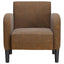 sofastol med armlæn 54 cm kunstlæder brun