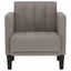 sofastol med armlæn 53 cm stof gråbrun