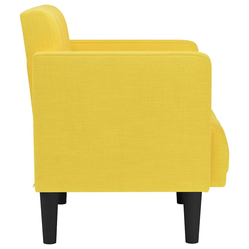 sofastol med armlæn 53 cm stof lysegul