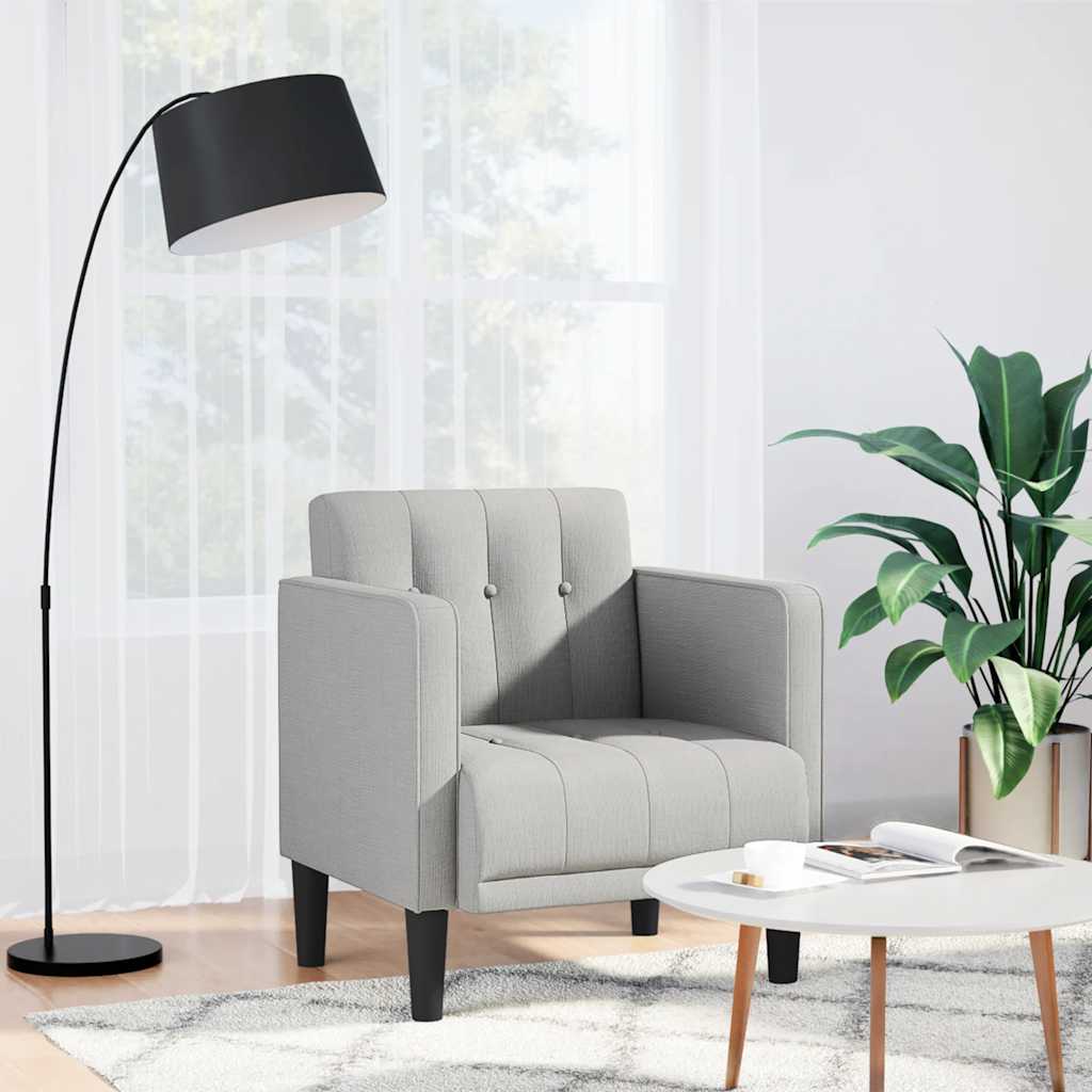 sofastol med armlæn 53 cm stof skygrå