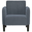 sofastol med armlæn 54 cm fløjl mørkegrå