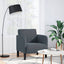 sofastol med armlæn 54 cm fløjl mørkegrå