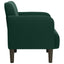 sofastol med armlæn 54 cm fløjl mørkegrøn