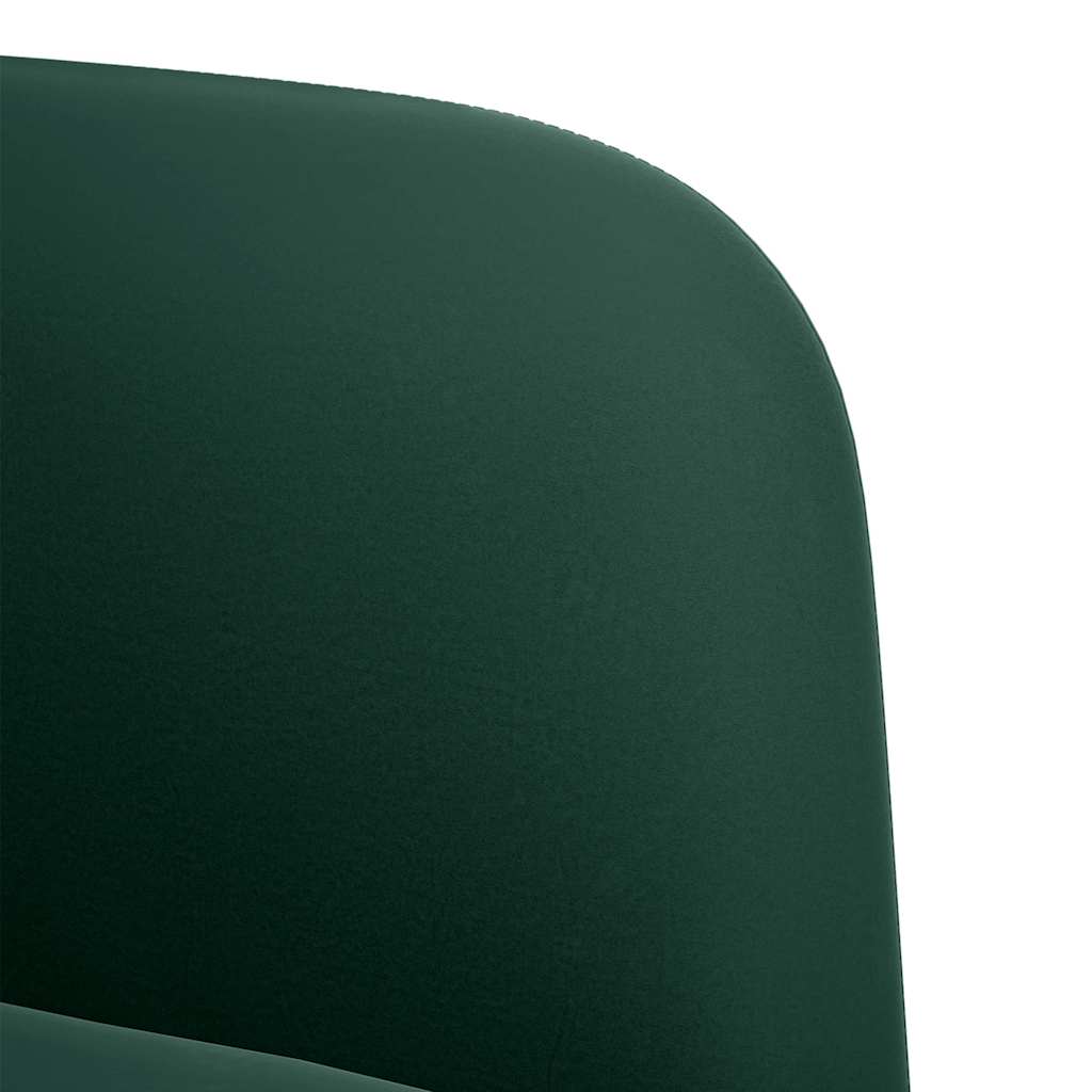 sofastol med armlæn 54 cm fløjl mørkegrøn