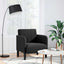 sofastol med armlæn 54 cm fløjl sort