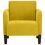 sofastol med armlæn 54 cm fløjl gul