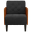 sofastol med armlæn 55 cm fløjl sort