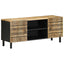tv-bord 105x33,5x46 cm massivt ru mangotræ sort