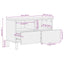 tv-bord 70x33,5x46 cm massivt ru mangotræ sort
