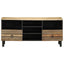 tv-bord 100x33,5x46 cm massivt ru mangotræ sort