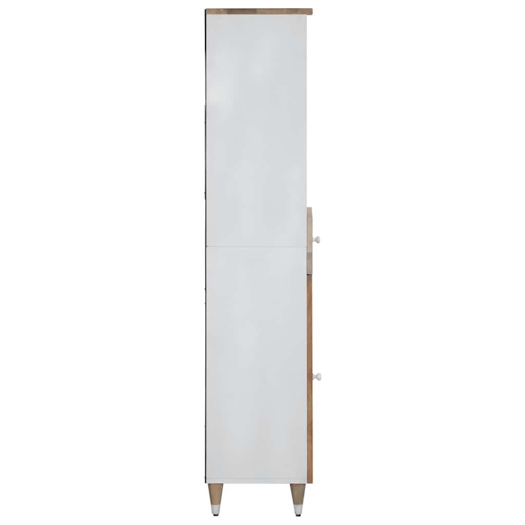 badeværelsesskab 38x33,5x160 cm massivt mangotræ