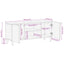 Opbevaringsskabe Flerfarvet 105 x 33,5 x 46 cm Massivt mangotræ