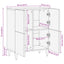 Opbevaringsskabe Flerfarvet 60 x 33,5 x 75 cm Massivt mangotræ