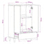 Opbevaringsskabe Flerfarvet 60 x 33,5 x 100 cm Massivt mangotræ